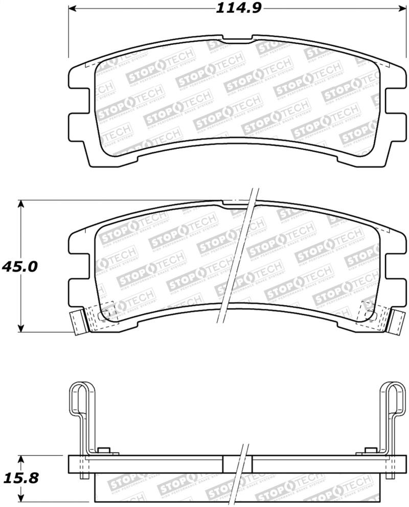 StopTech Street Brake Pads 308.04010 Main Image