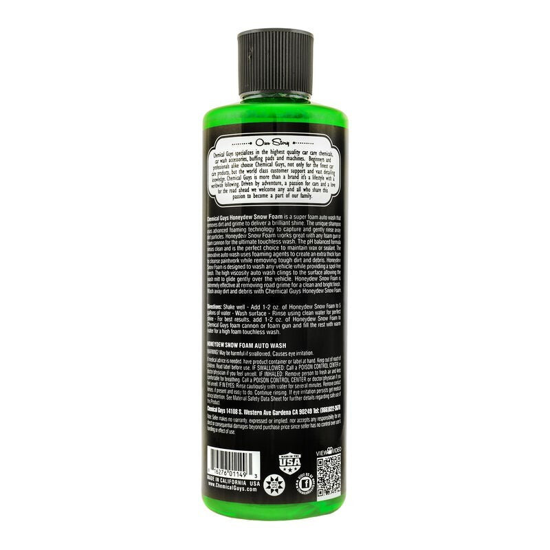 Chemical Guys Honeydew Snow Foam Auto Wash Cleansing Shampoo - 16oz (P6) CWS_110_16