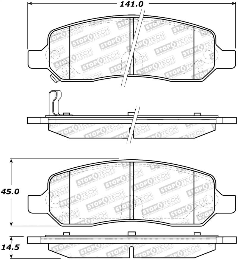 StopTech Street Brake Pads 308.11720 Main Image