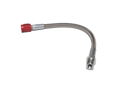 ZEX Steel Braided Hose - 7.5in., .040 ID,Red Ends (-3AN x 1/8 NPT)