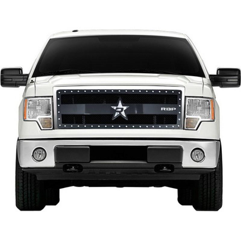 RBP RX-3 Series Studded Frame 1pc. Grille 17-18 Ford Super Duty F250/F350 w/Front Camera - Black RBP-951565-C Main Image