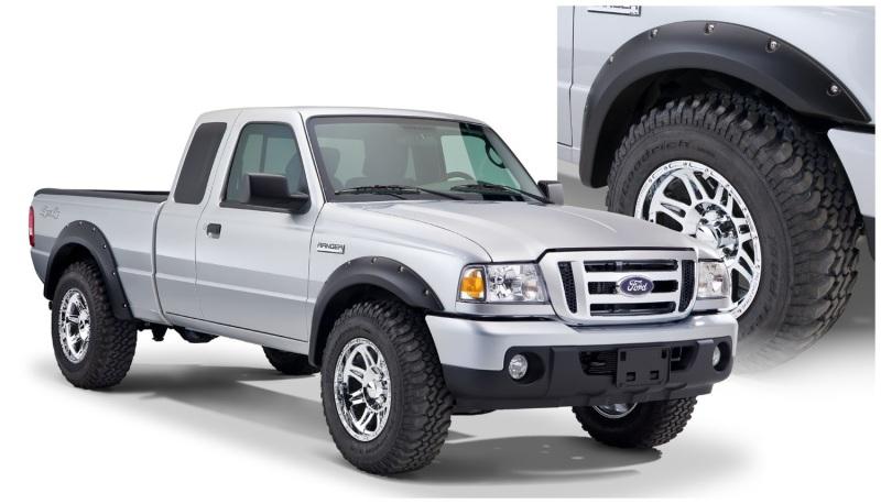 Bushwacker 93-11 Ford Ranger Styleside Pocket Style Flares 4pc 72.0/84.0in Bed - Black 21915-02 Main Image