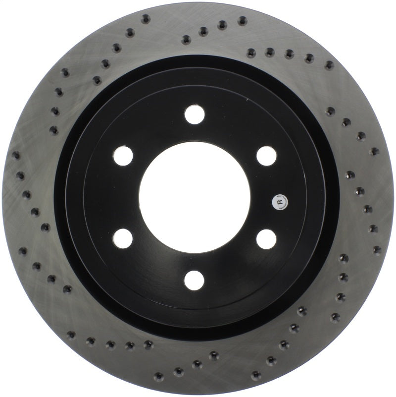 StopTech 2019 Ford Raptor w/ Electronic Parking Brake Sport Cross Drilled Right Rear Rotor 128.65153R