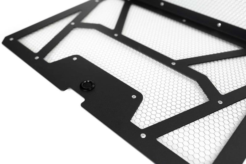 Agency Power 14-18 Polaris RZR XP 1000/XP Turbo Vented Engine Cover - Matte Black/Raw Alum. Mesh AP-RZR-111-FMB-MRAW