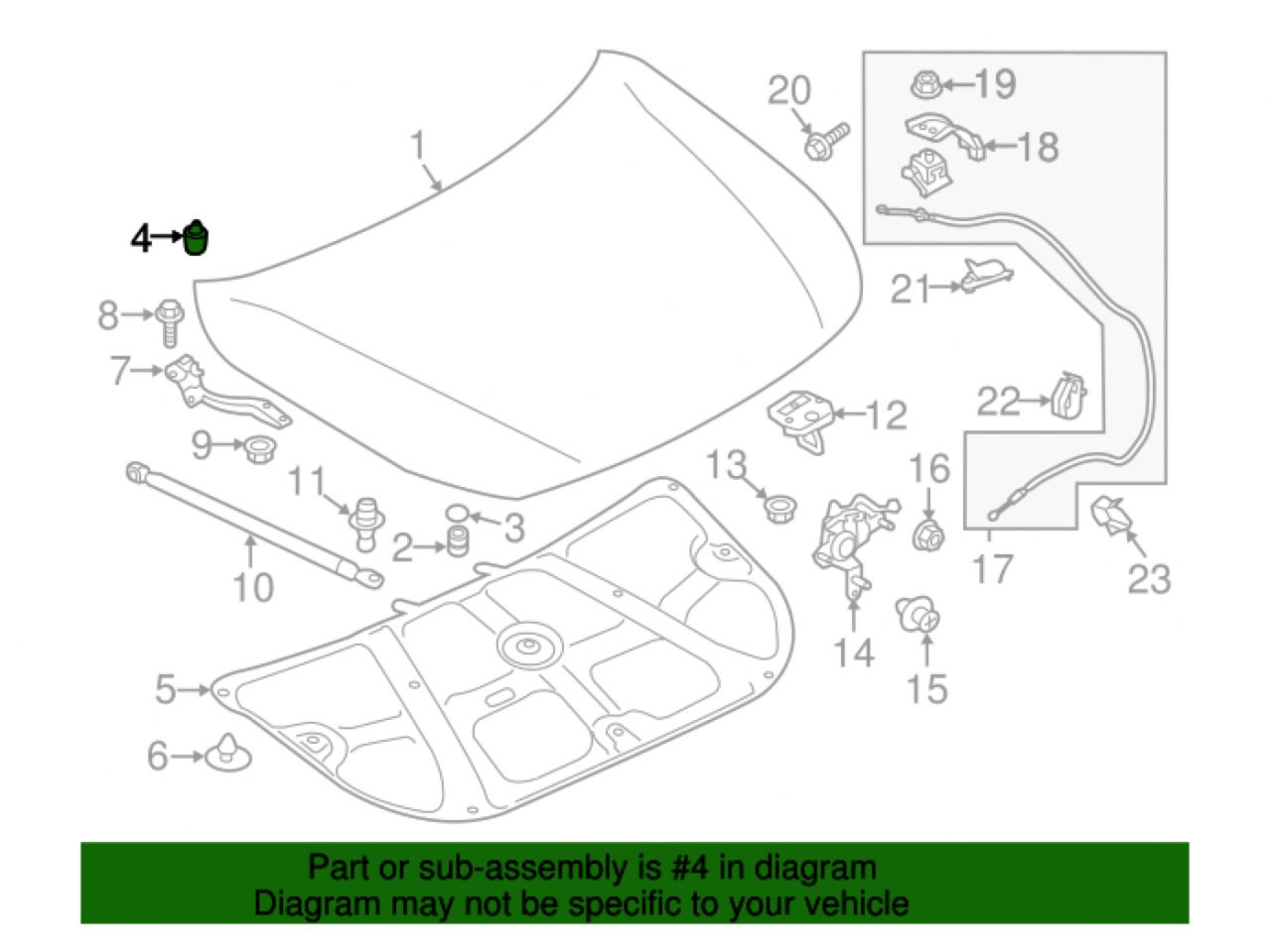 Subaru Vehicle Parts 57275AL000 Item Image