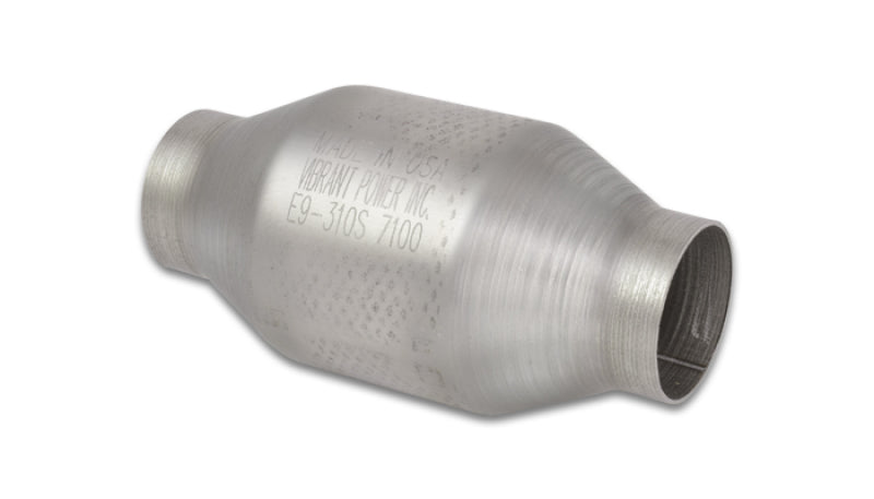 Vibrant Universal Metal Core Race Catalytic Converter (Round Body) 2.25