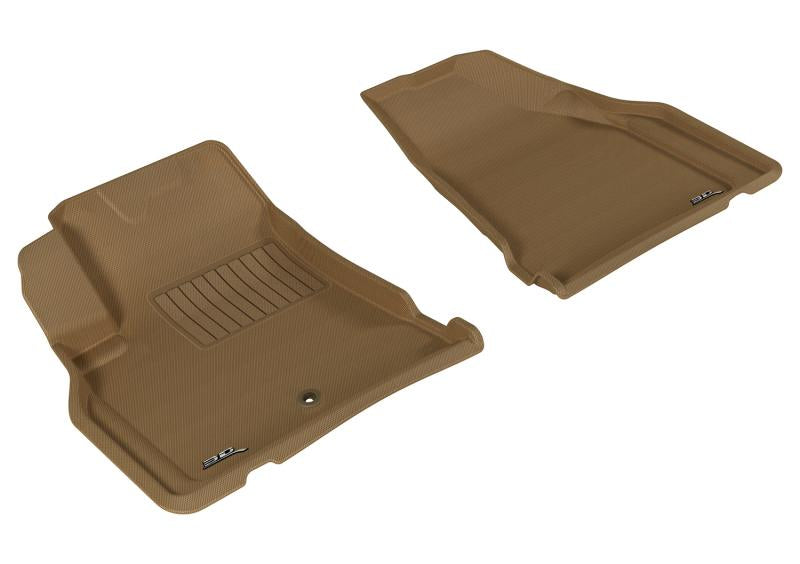 3D MAXpider 2008-2017 Buick/Chevrolet/GMC Enclave/Traverse/Acadia Kagu 1st Row Floormat - Tan L1BC02211502 Main Image