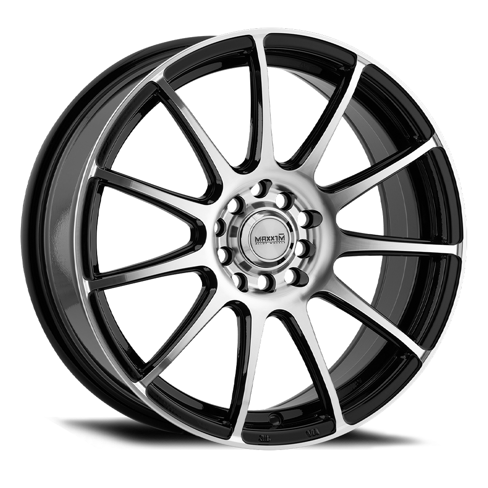 Maxxim Champ Wheel Machined Face / Gloss Black 17x7 +40 4X100,4x108