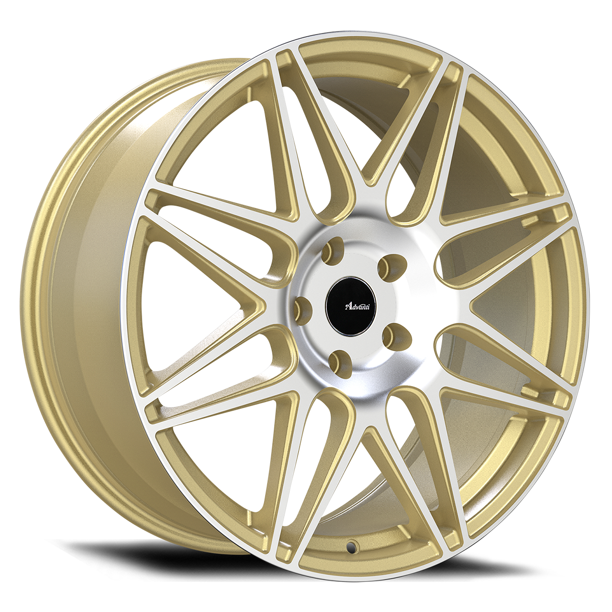 Advanti Racing Classe Wheel Gold Machine Face 18x9 +45 5x100