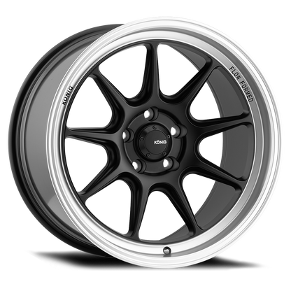 Konig Countergram Wheel Matte Black / Matte Machined Lip 17x9 +32 5x120
