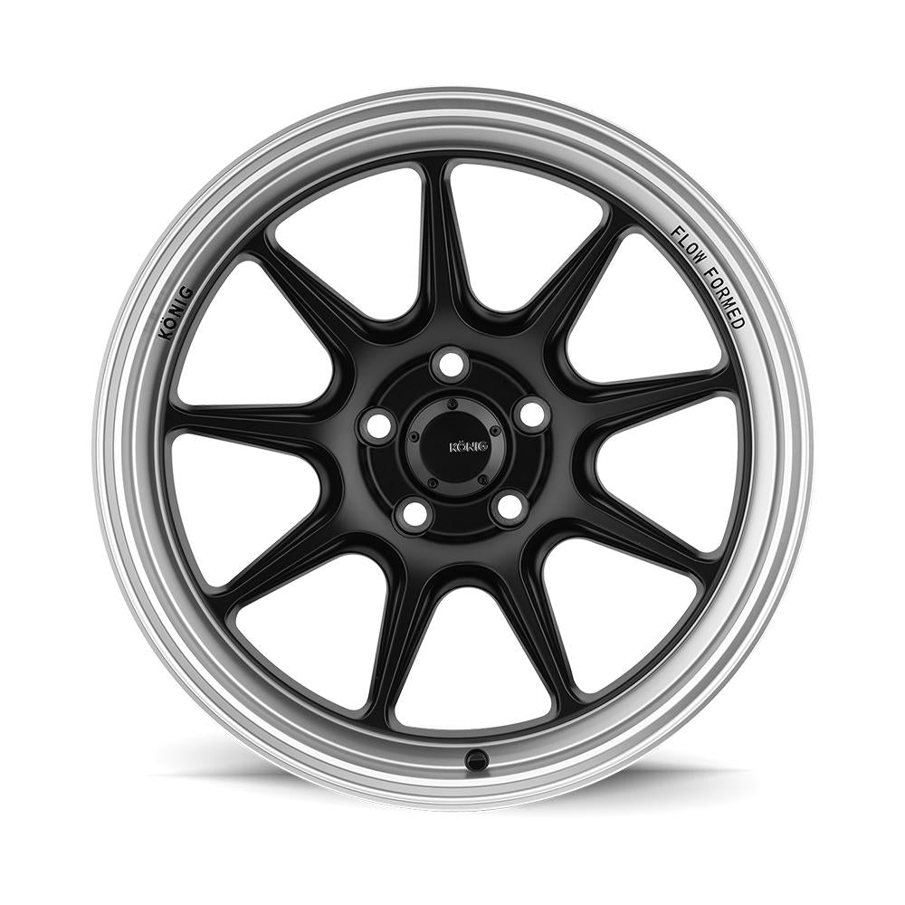 Konig Countergram Wheel Matte Black / Matte Machined Lip 19x9.5 +35 5x114.3