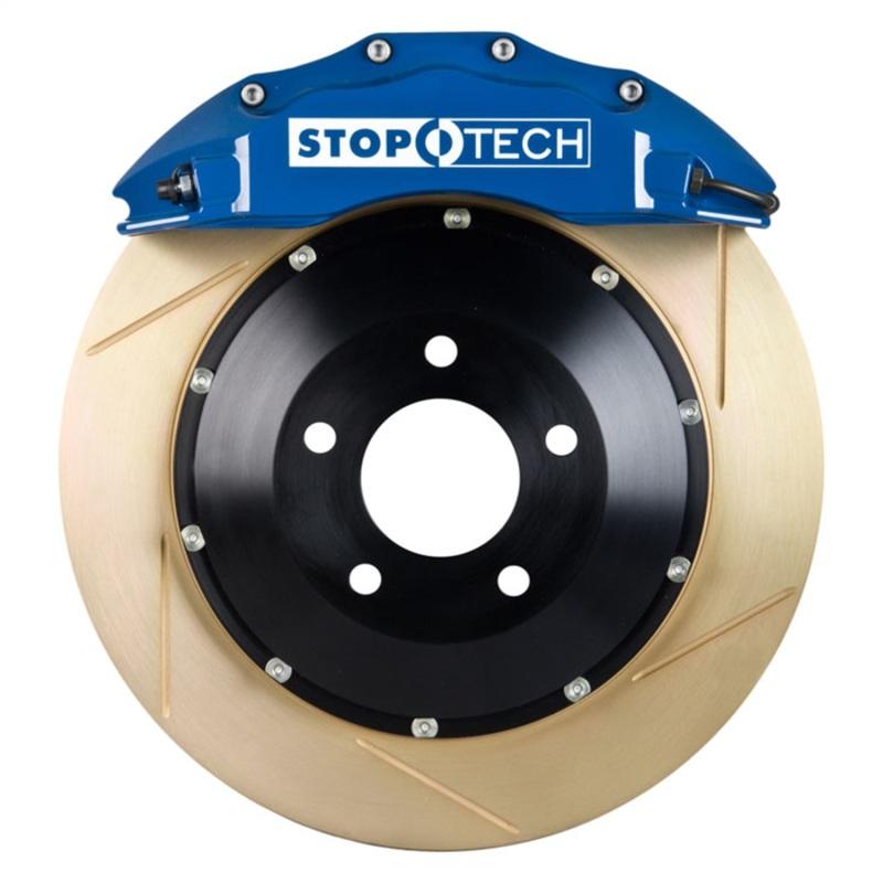 StopTech 14-15 Chevy Corvette Z51 Front BBK w/ Blue ST-60 380x32mm Zinc Coated Slotted Rotors 83.197.6Q00.23 Main Image