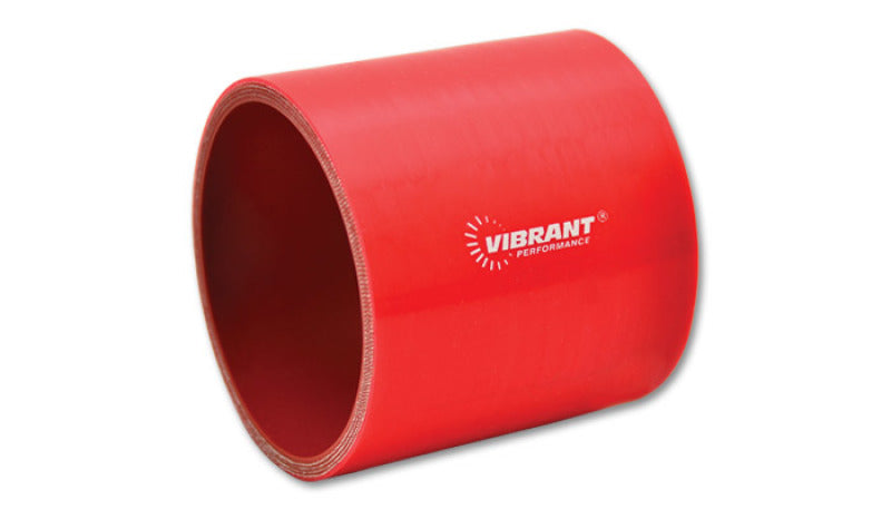 Vibrant Straight Hose Coupler, 4.00" I.D. x 3.00" long - Red