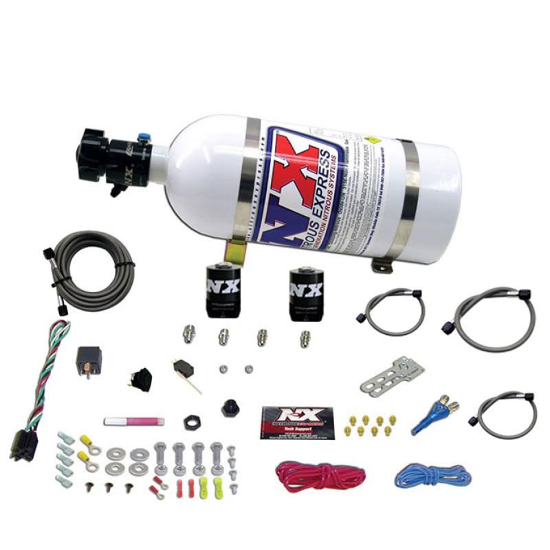 Nitrous Express Dodge EFI Race Single Nozzle Nitrous Kit (100-250HP) w/10lb Bottle 20316-10 Main Image