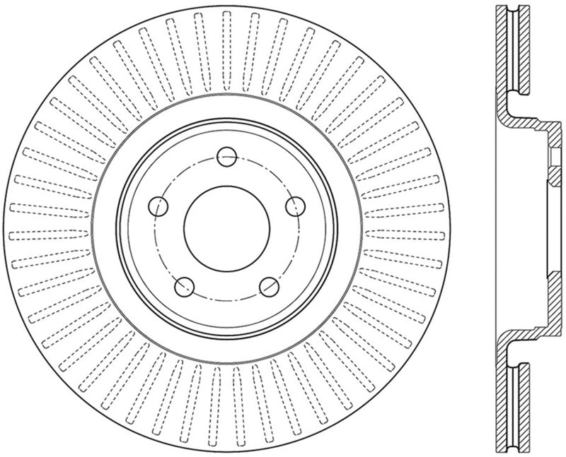 Stoptech 13-16 Ford Focus Premium Plain Front Cryo Brake Rotor 125.65146CRY