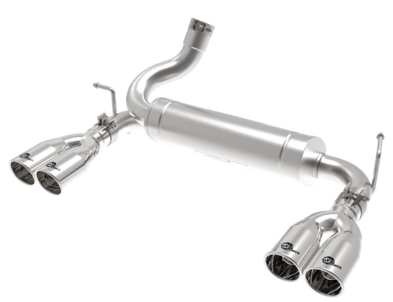 aFe Rebel Series 2.5in 409 SS Axle-Back Exhaust Polished 07-18 Jeep Wrangler (JK) V6-3.6L/3.8L 49-48086-P