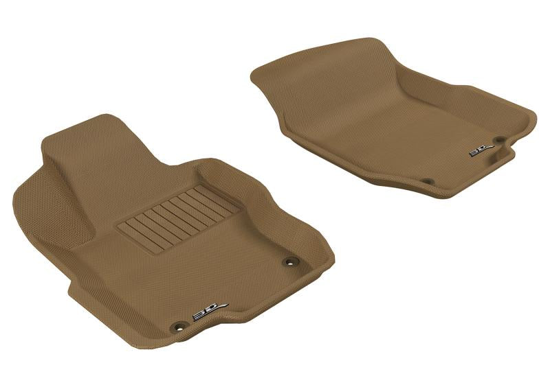 3D MAXpider 2006-2011 Mercedes-Benz ML-Class/GL-Class W164/X164 Kagu 1st Row Floormat - Tan L1MB00811502 Main Image