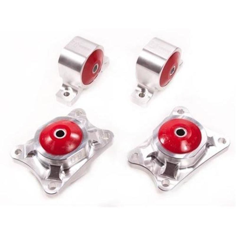 Innovative 00-09 Honda S2000 F-Series Silver Aluminum Mounts 85A Bushings Billet Rear Diff Mounts B90755-85A