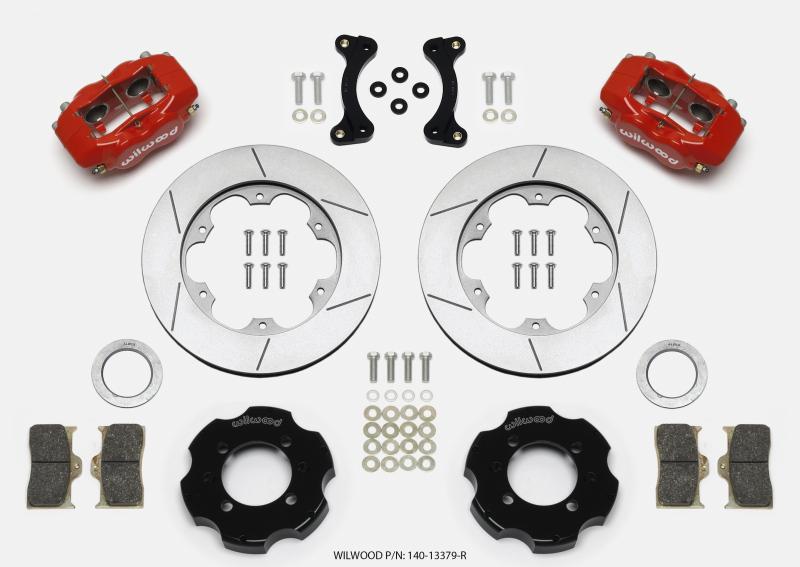 Wilwood Forged Dynalite Front Hat Kit 11.00in GT Rotor Red 95-05 Miata 140-13379-R Main Image