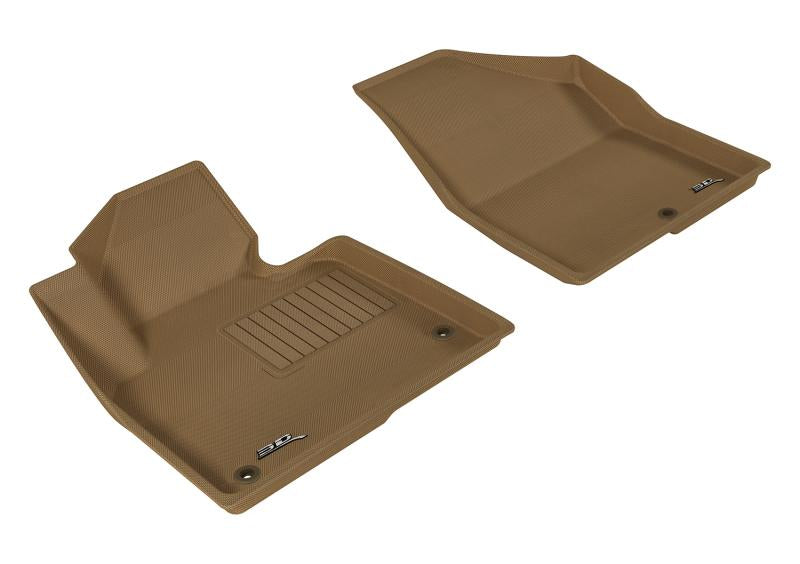 3D MAXpider 2013-2019 Hyundai Santa Fe Sport/Santa Fe/Santa Fe Xl Kagu 1st Row Floormat - Tan L1HY01711502 Main Image