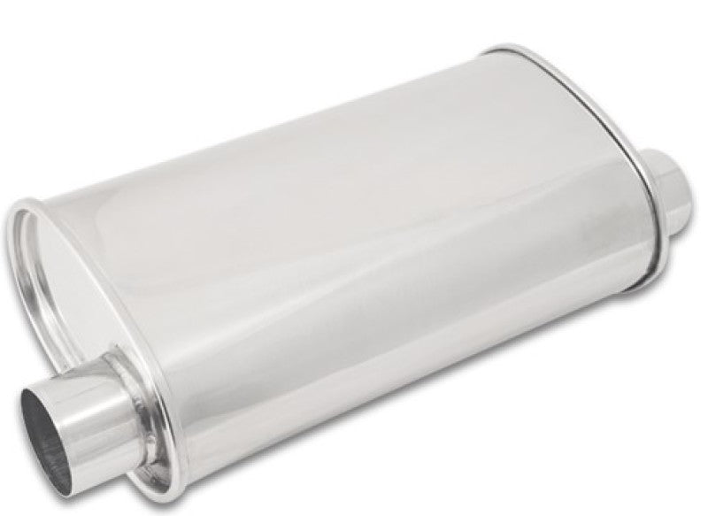 Vibrant StreetPower Oval Muffler 5in x 9in x 15in - 2.5in inlet/outlet (Offset-Offset Same Side) 1129