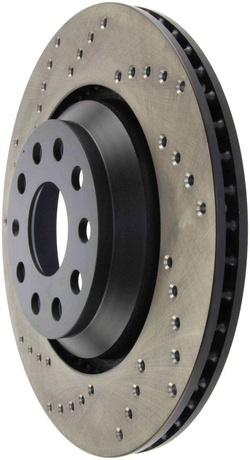 StopTech Sport Cryo Cross Drilled Brake Rotor; Rear Left