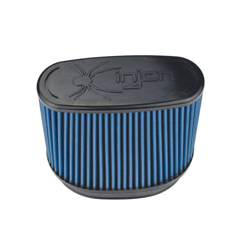 Injen NanoWeb Dry Air Filter 6.7x4.54in Oval ID / 7.7x5.7in OD / 5.55in Height / 7x2.75in Top X-1129-BB