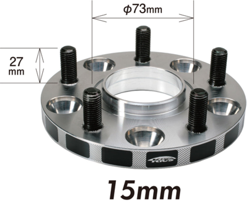 Project Kics 12X1.50 HUB67MM 5-114.3 Wide Tread Spacers - 15MM W5115W167