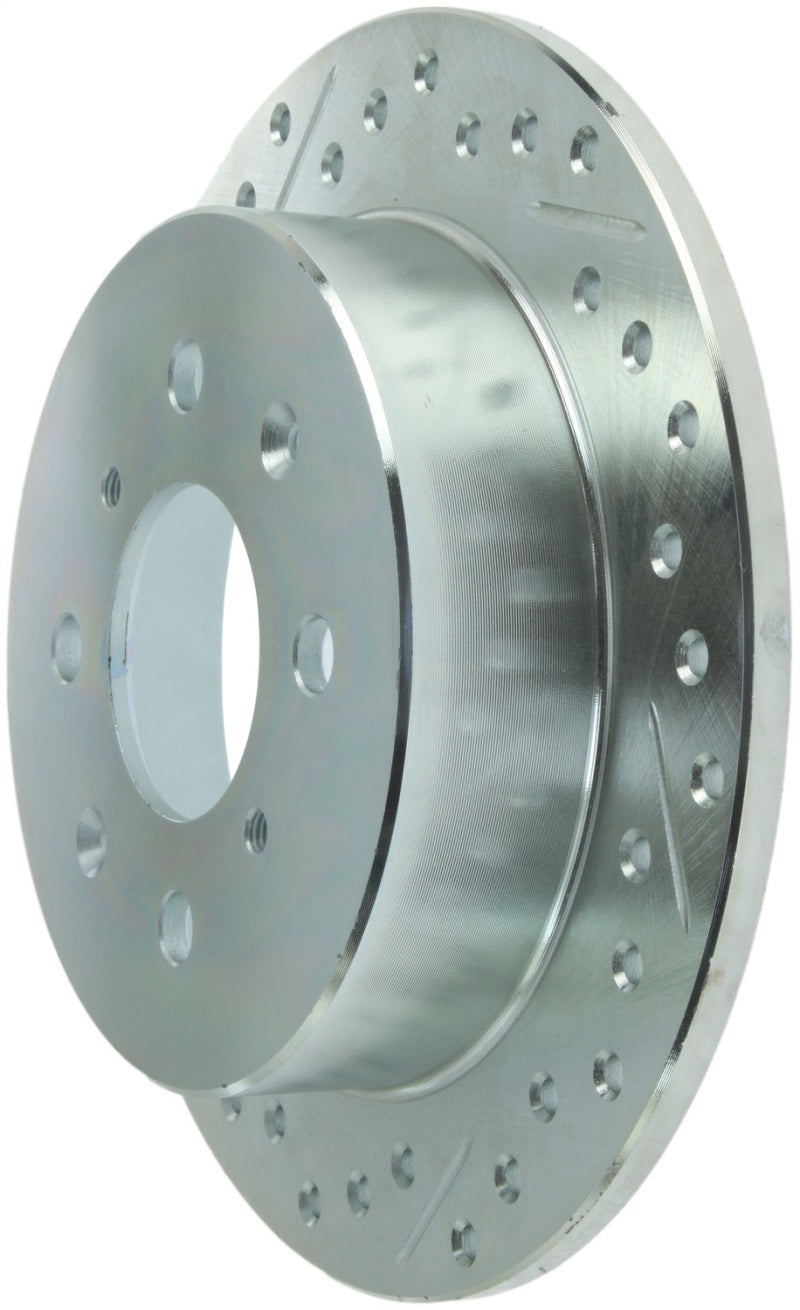 StopTech Select Sport Drilled And Slotted Brake Rotor; Rear Right