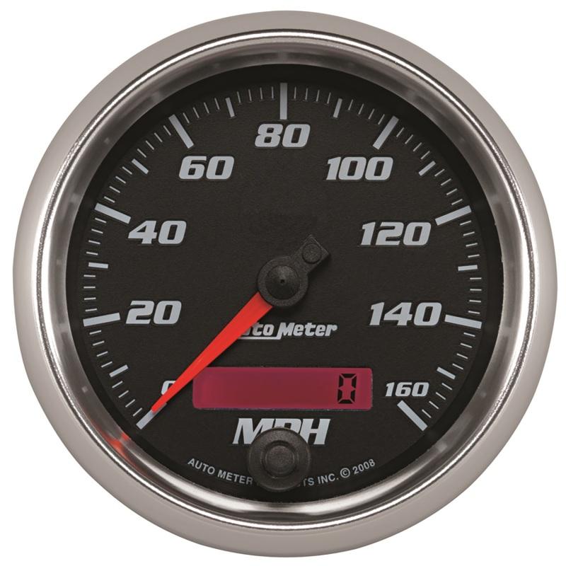 Autometer Pro-Cycle Gauge Speedometer 3 3/8in 160Mph Elec. Programmable Black 19689 Main Image