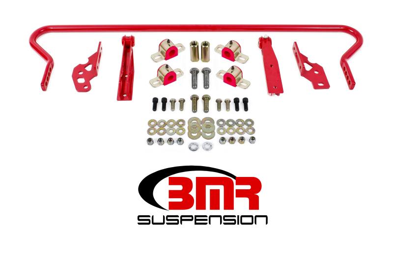 BMR 11-14 S197 Mustang Rear Hollow 25mm Adj. Sway Bar Kit w/ Bushings - Red SB042R Main Image