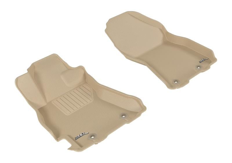 3D MAXpider 2015-2019 Subaru Legacy/Outback Kagu 1st Row Floormat - Tan L1SB01311502 Main Image