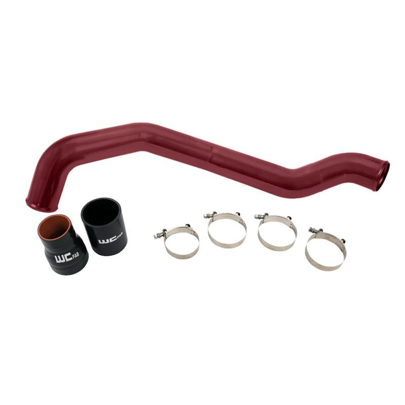 Wehrli 04.5-10 Chevrolet 6.6L LLY/LBZ/LMM Duramax Driver Side 3in Intercooler Pipe - WCFab Red WCF100352-RED Main Image