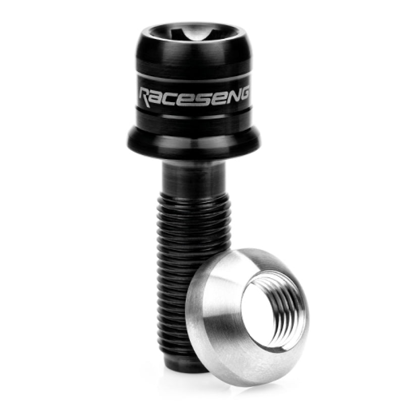 Raceseng TLR-1 Titanium Lug Bolt (Single) - M14x1.5mm / R13 Floating Seat - Brushed Black 01033BRB-103103