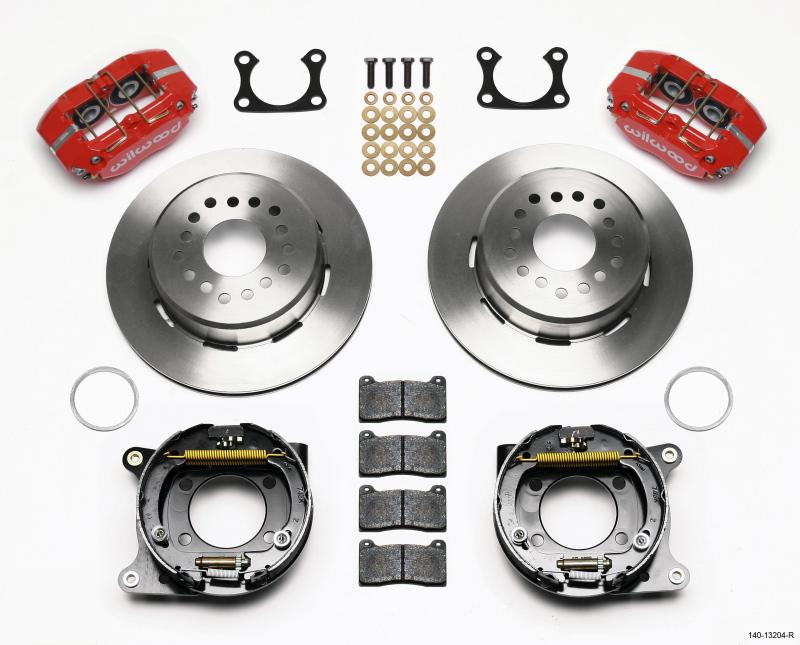 Wilwood Dynapro Dust-Boot P/S Park Brake Kit Red Big Ford 2.36in Offset 140-13204-R Main Image