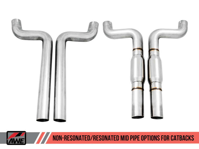 AWE Tuning 16-19 Chevy Camaro SS Non-Resonated Axle Back to Cat Back Conversion Kit 3820-11028 Main Image