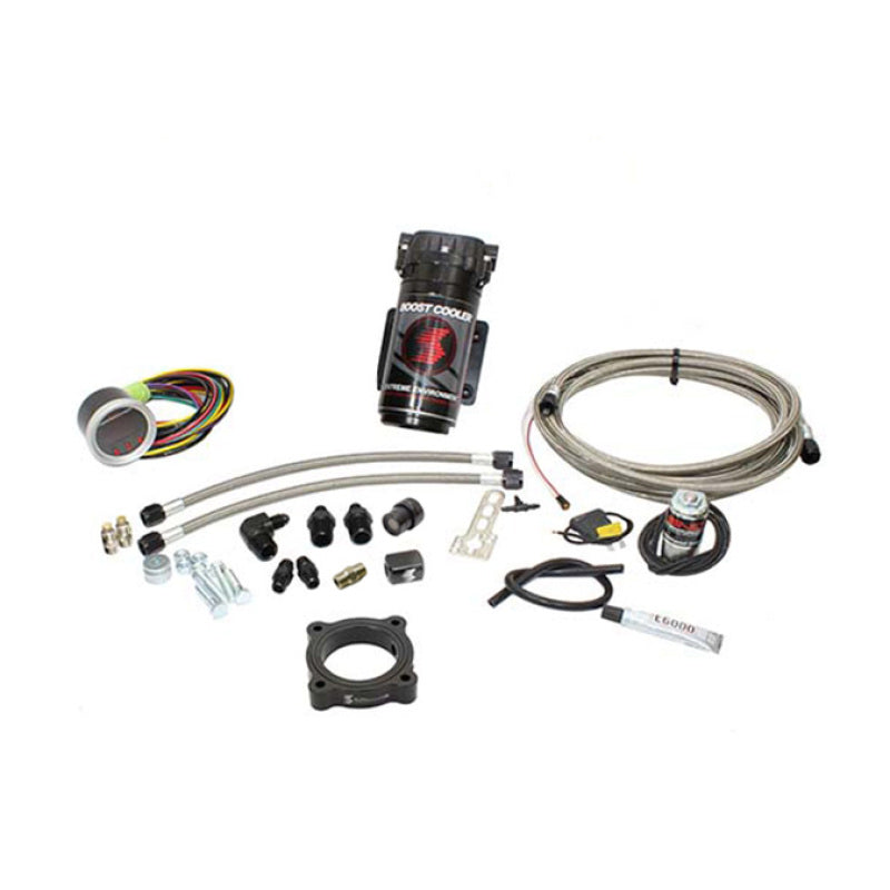 Snow Performance 15-17 Mustang EcB Stg 2 Bst Cooler Water Injection Kit (SS Brded Line/4AN) w/o Tank SNO-2134-BRD-T