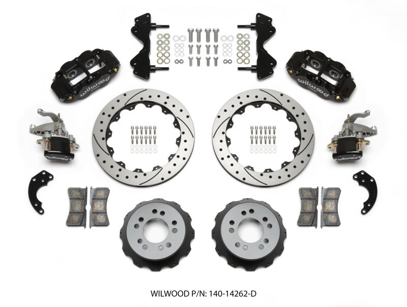 Wilwood Narrow Superlite 4R / MC4 Rear Kit 12.88 Drilled Currie Pro-Tour Unit Bearing Floater 140-14262-D Main Image