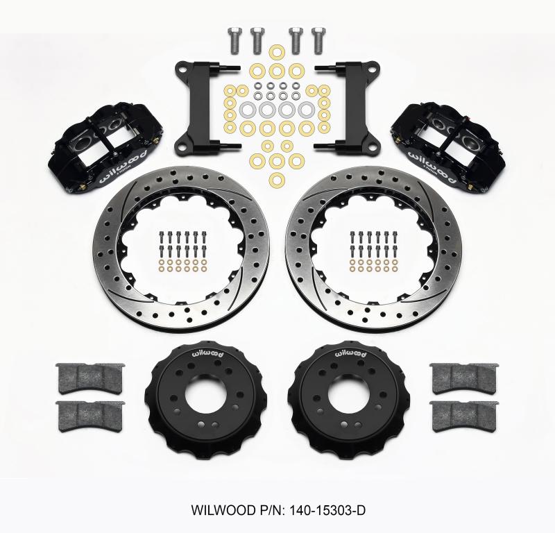 Wilwood Narrow Superlite 6R Front Hat Kit 13.06 Drilled 63-87 C10 w/ Wilwood Pro Spindles 140-15303-D Main Image