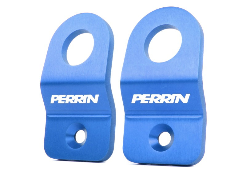 Perrin 08-21 Subaru WRX/STI Upper Radiator Bracket Set - Blue PSP-ENG-521BL