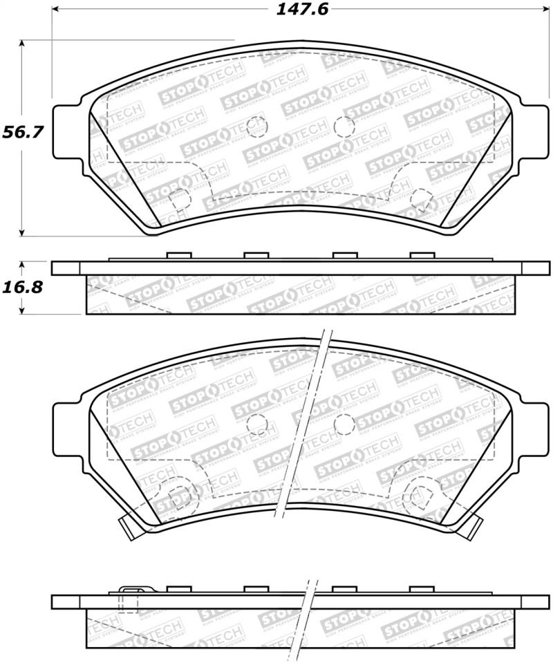 StopTech Street Brake Pads 308.10750 Main Image