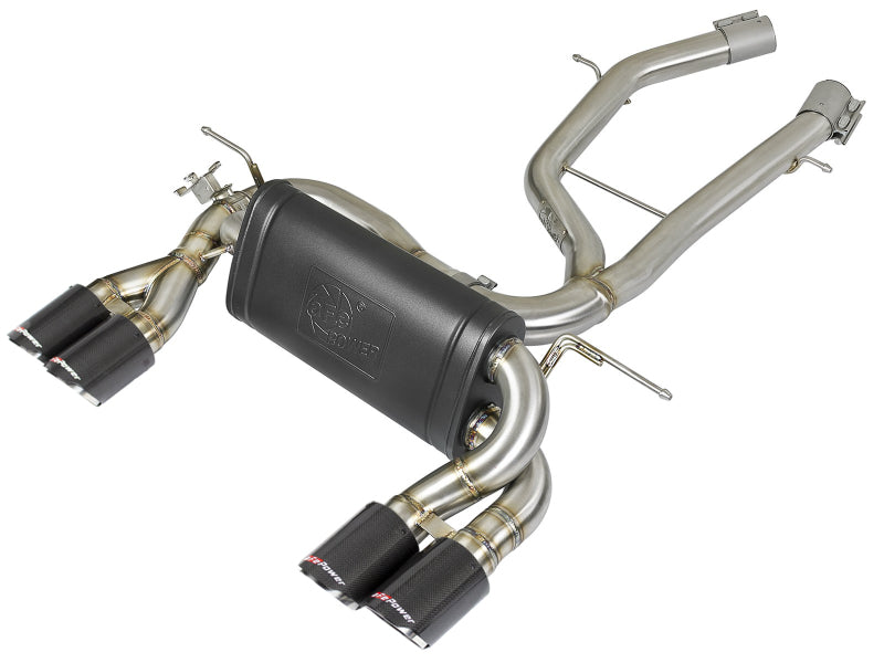 aFe MACH Force-Xp 2-1/2in Stainless Steel Axle Back Exhaust w/CF 15-19 BMW M3/M4 (F80/82/83) 49-36338-1C