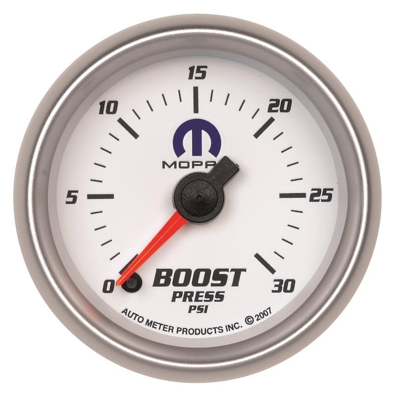 Autometer Mopar 52.4mm FSE 0-30 PSI Boost Gauge 880034 Main Image