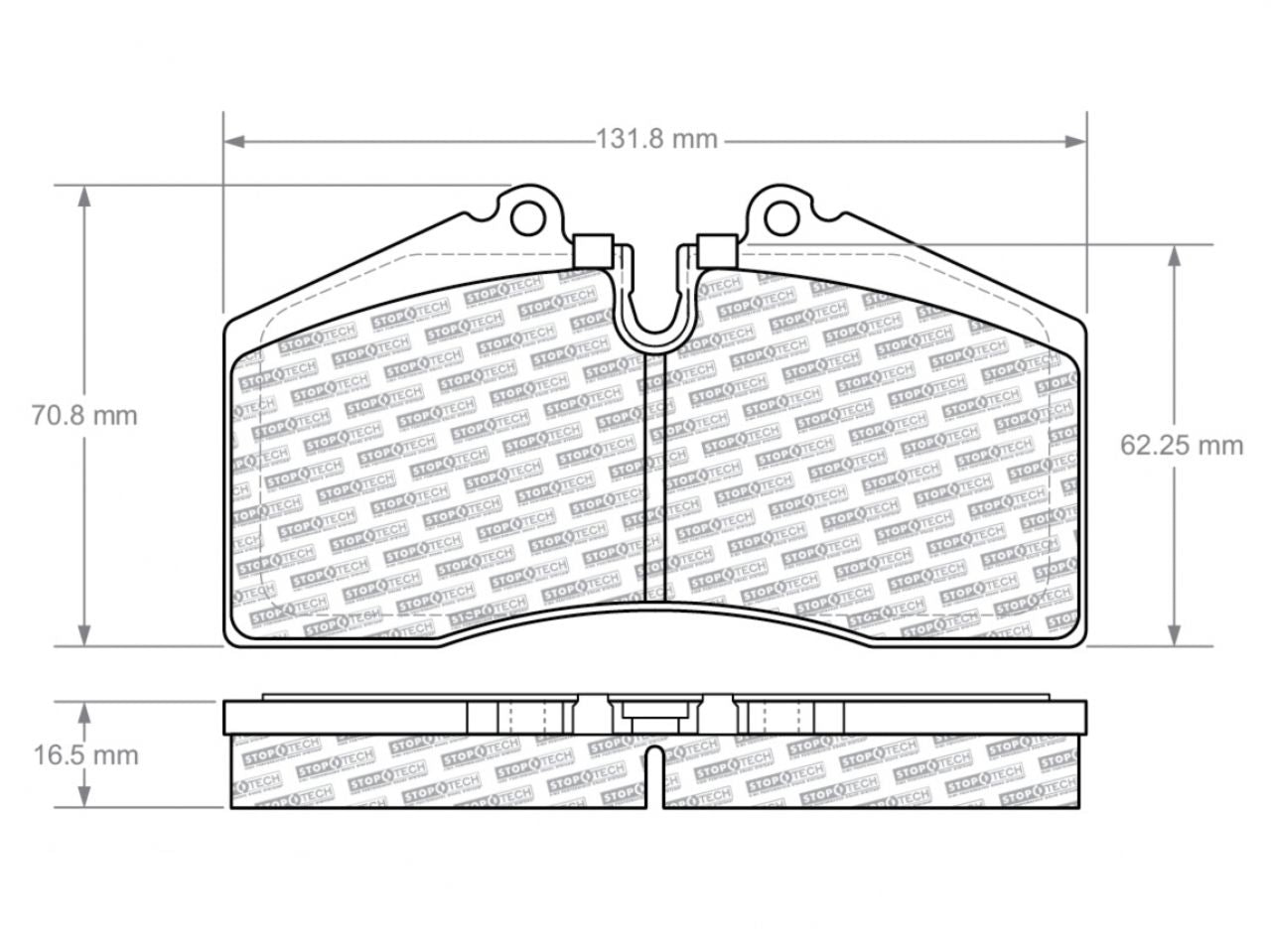 StopTech ST40 Caliper SR34 Compound Race Brake Pads