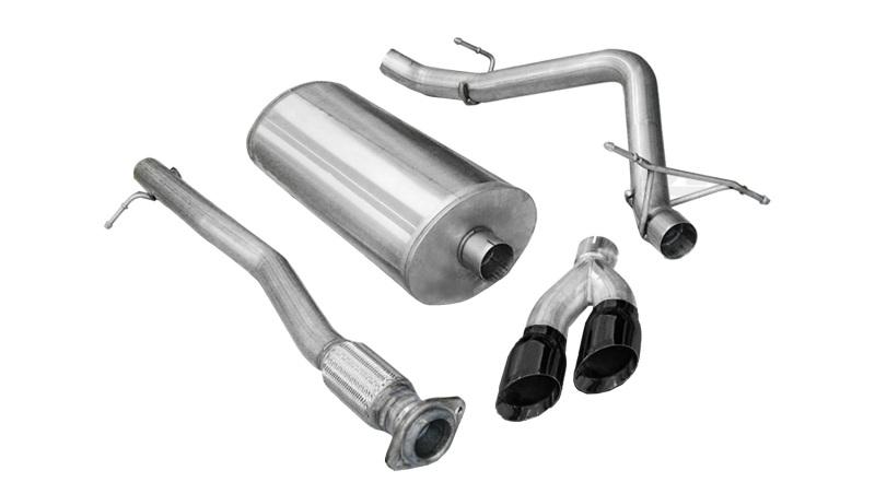 Corsa 11-13 GMC Sierra Ext. Cab/Std. Bed 1500 6.2L V8 Black Sport Cat-Back Exhaust 14523BLK Main Image