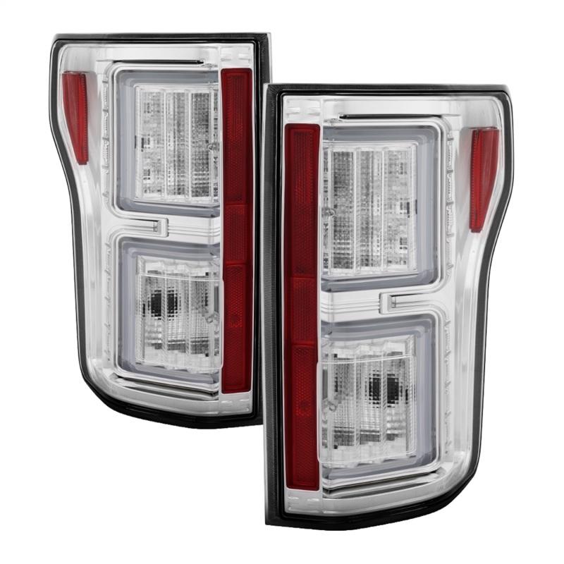 Spyder 18-19 Ford F-150 (W/O Blind Spot Sensor) LED Tail Lights - Chrome (ALT-YD-FF15018-LED-C) 5085658 Main Image