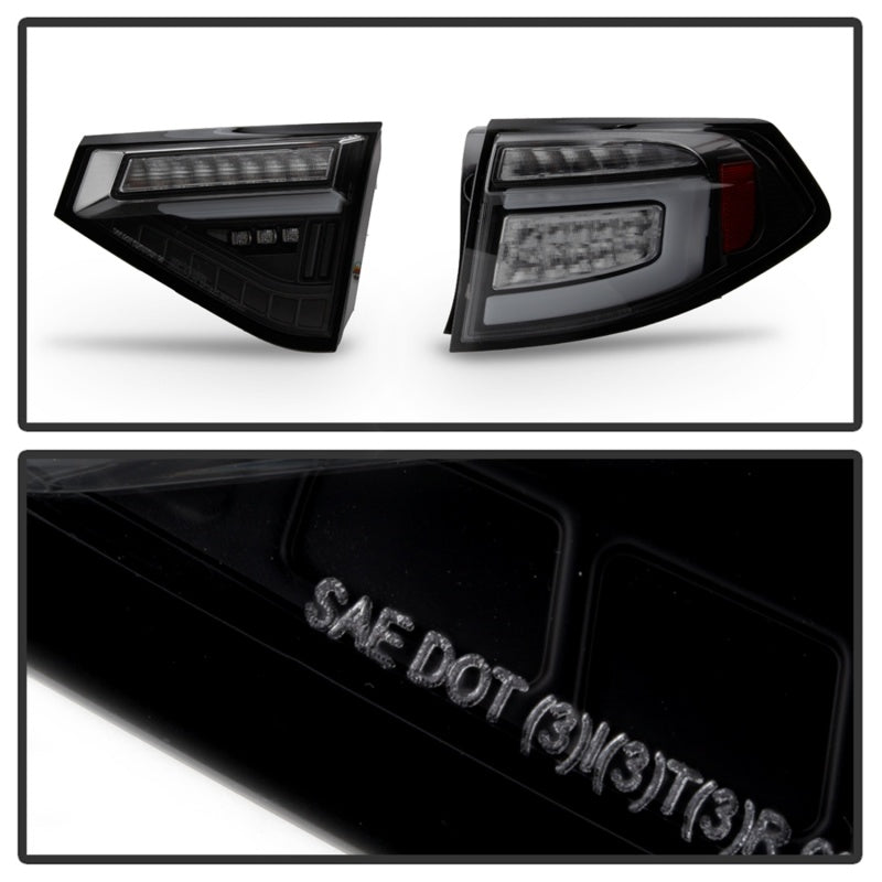 Spyder 08-14 Subara Impreza WRX Hatchback LED Tail Lights Seq Signal Blk Smoke ALT-YD-SI085D-SEQ-BSM 5086747