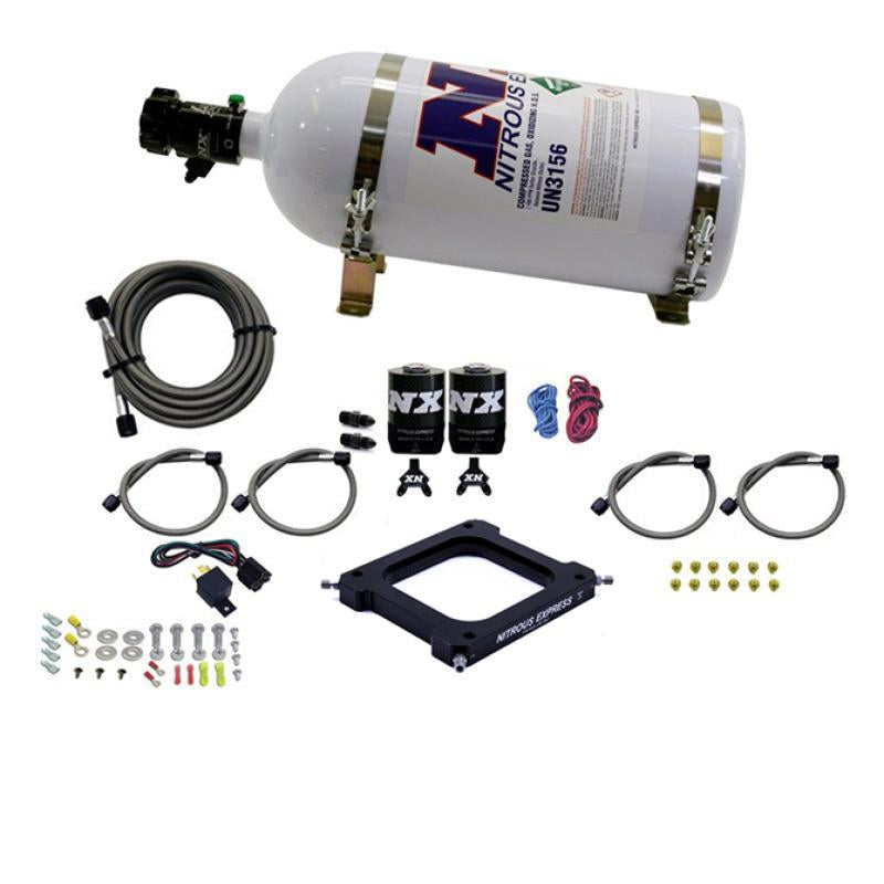 Nitrous Express 4500 Assassin Plate Pro Power Nitrous Kit (100-500HP) w/10lb Bottle 67570-10 Main Image