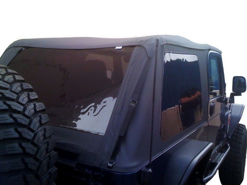 Rampage 2004-2006 Jeep Wrangler(TJ) LJ Unlimited Frameless Soft Top Kit - Black Diamond 109635