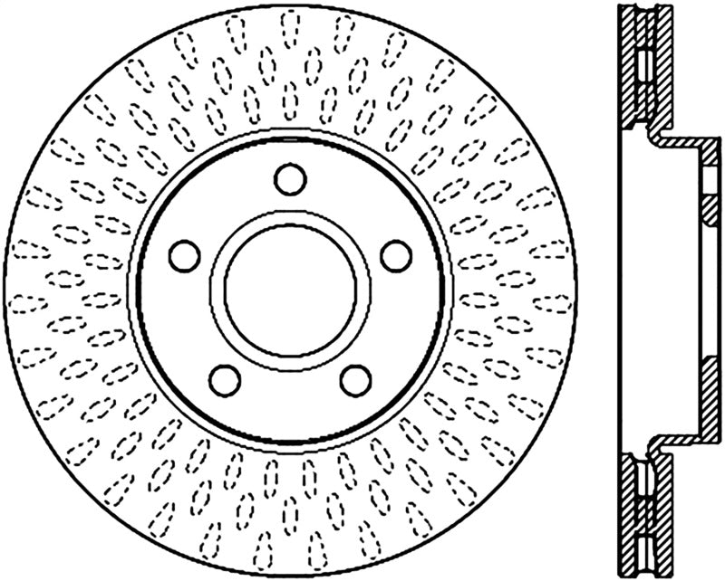 Stoptech 12-18 Ford Focus Front Premium Cryostop Brake Rotor 120.61100CRY